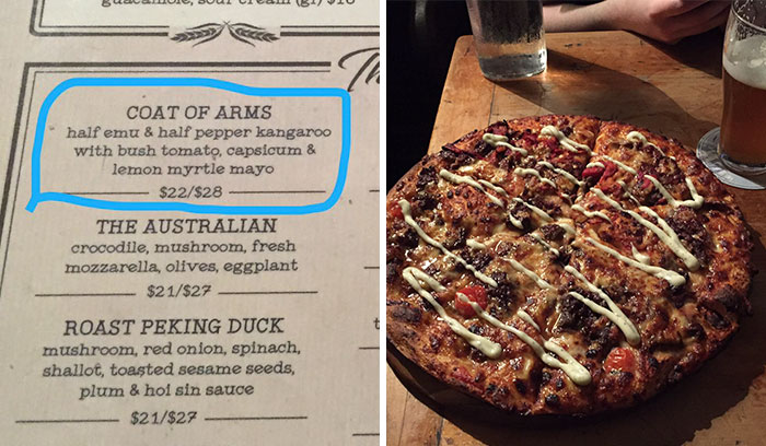Only In Australia Can You Eat The Two National Animals As Pizza Toppings! This Would Be Like Eating A Bald Eagle Burger