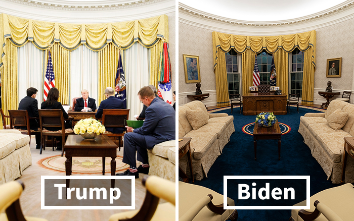 18 Pictures That Show The Differences Between Biden’s And Trump’s Oval Office