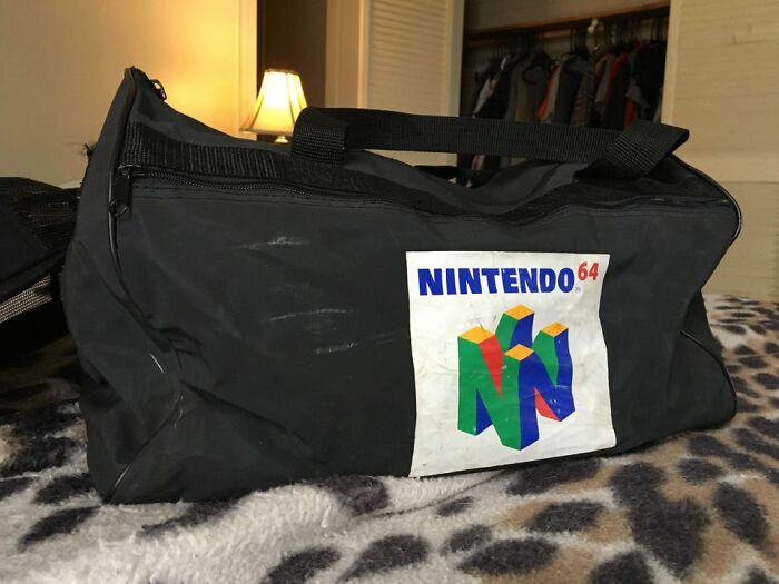 This Duffle Bag That Came With The Nintendo 64 My Parents Got Me For Christmas ‘95. A Little Dinged Up But Very Intact. Still One Of My Main Travel Bags