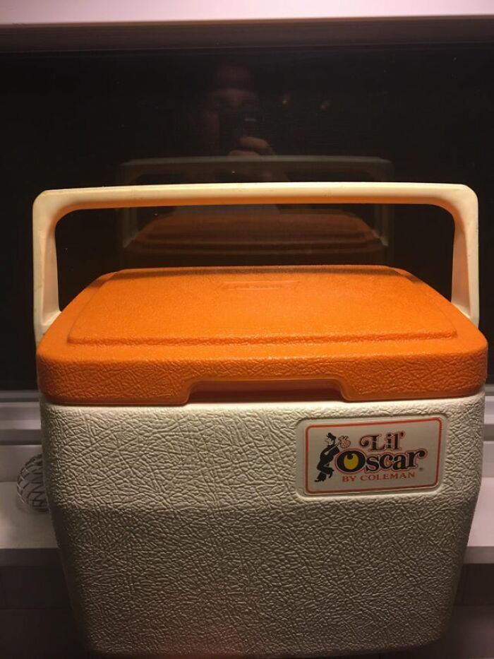 My Coleman Lil’ Oscar Cooler. It Was Purchased In 1983 And Has Carried 3 Generations Of Lunches To Work And Beers To The Farm