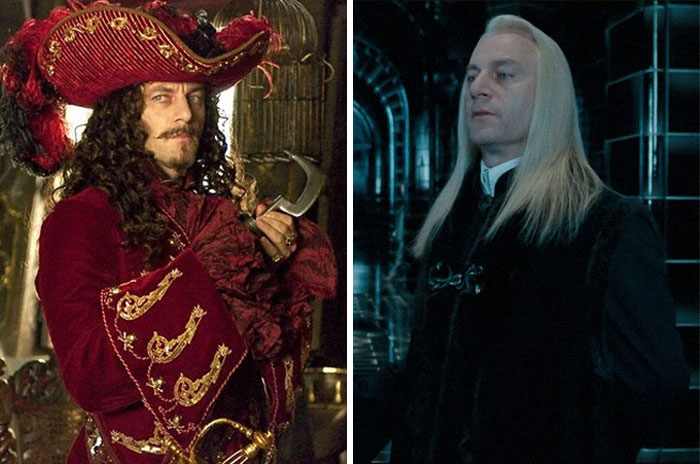 Capitán Hook en Peter Pan y Lucius Malfoy en Harry Potter