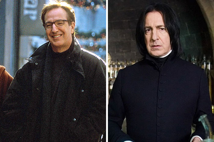 Harry en Love Actually y el Prof. Severus Snape en Harry Potter
