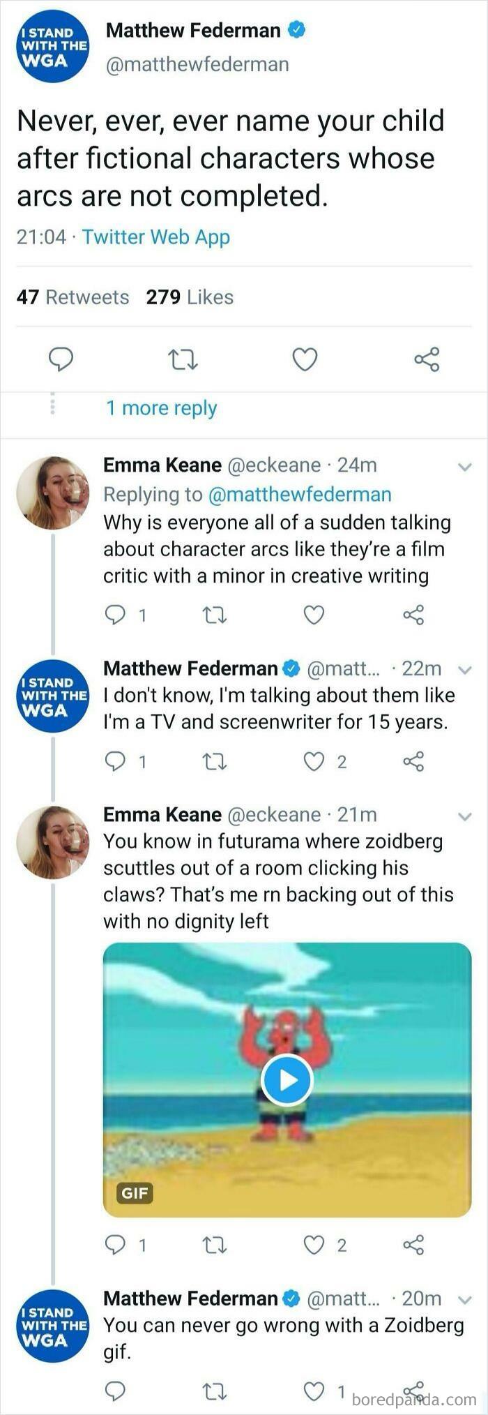 Wholesome Interaction. Most Writers/Accusers Should Be Chill Like This