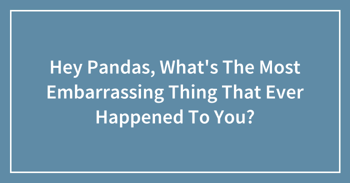 Hey Pandas, What’s The Most Embarrassing Thing That Ever Happened To You? (Closed)