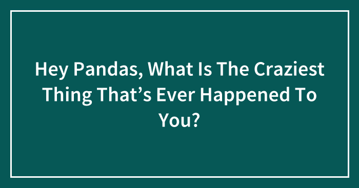 Hey Pandas, What Is The Craziest Thing That’s Ever Happened To You? (Closed)
