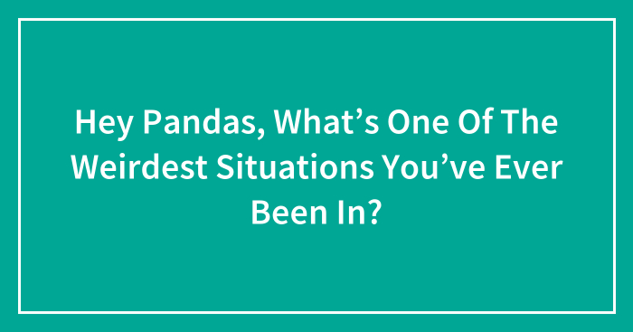 Hey Pandas, What’s One Of The Weirdest Situations You’ve Ever Been In? (Closed)