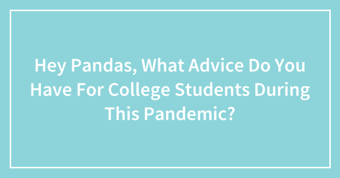 Hey Pandas, What Advice Do You Have For College Students During This Pandemic? (Closed)