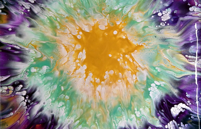 My Starburst With Thicker Paint: Air Swipe Technique