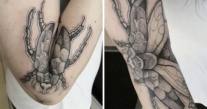 38 Times People Got Creative Tattoos That Transform When Their Bodies Move