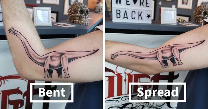 38 Times People Got Creative Tattoos That Transform When Their Bodies Move  | Bored Panda