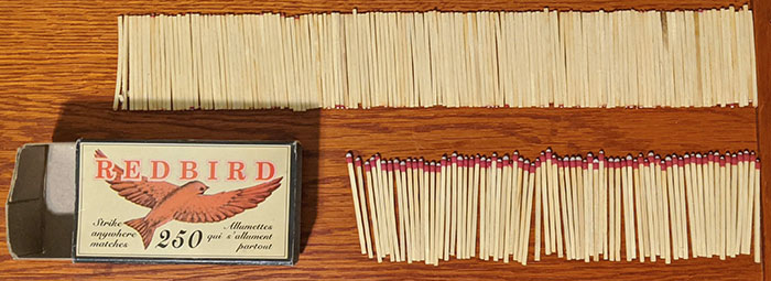 This Box Of Mostly Sticks With Some Matches In It