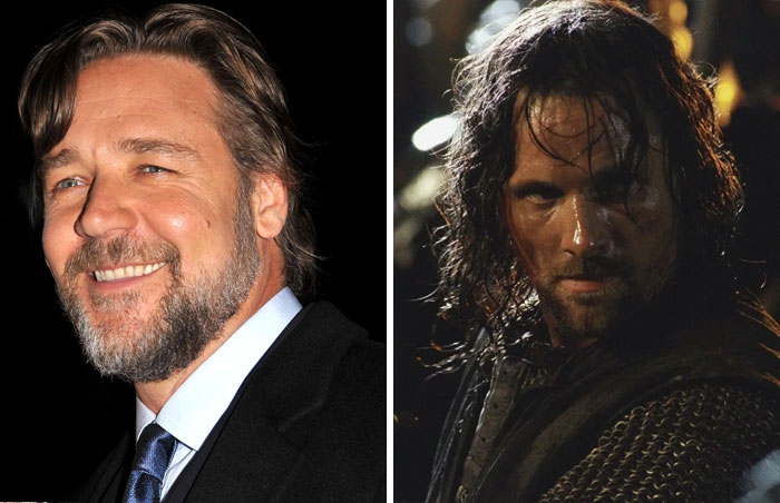 Russell Crowe rechazó el papel de Aragorn en "El señor de los anillos", interpretado finalmente por Viggo Mortensen