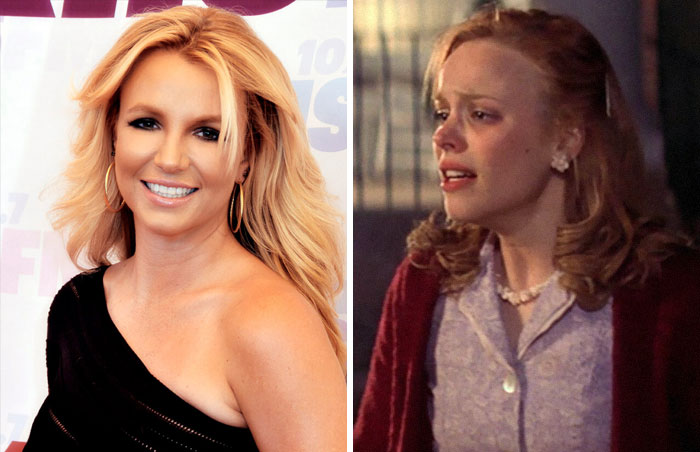 Britney Spears hizo una audición para el papel de Allie en "The Notebook", interpretada finalmente por Rachel Mcadams