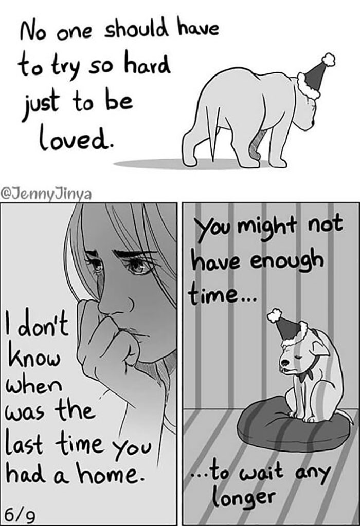 Artist Who Made People Cry With Her Grim Reaper Animal Comics Is Back, And This Time It's About Paying Tribute To Shelter Staff