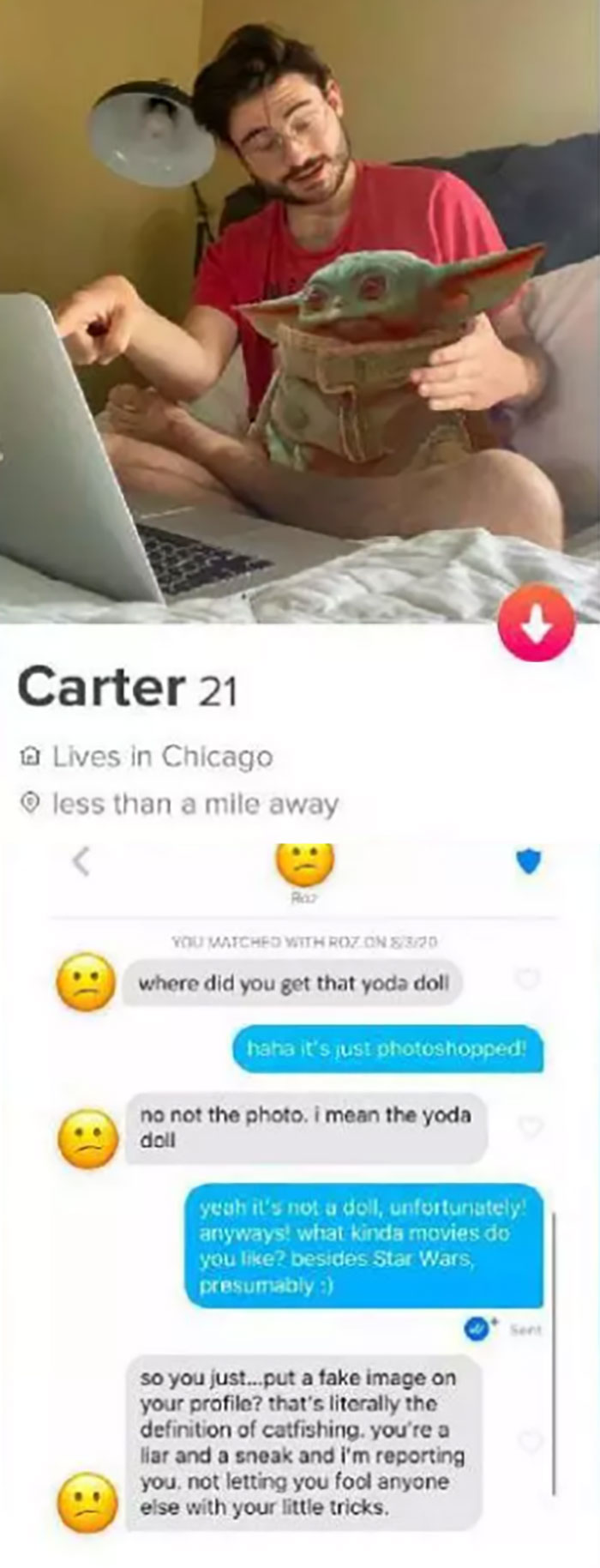 Dude Got Banned From Tinder Because His Match Was Offended By Photoshop