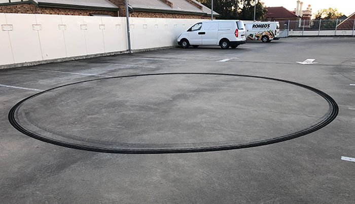 Someone At My Work Did A Perfect Circle Burnout