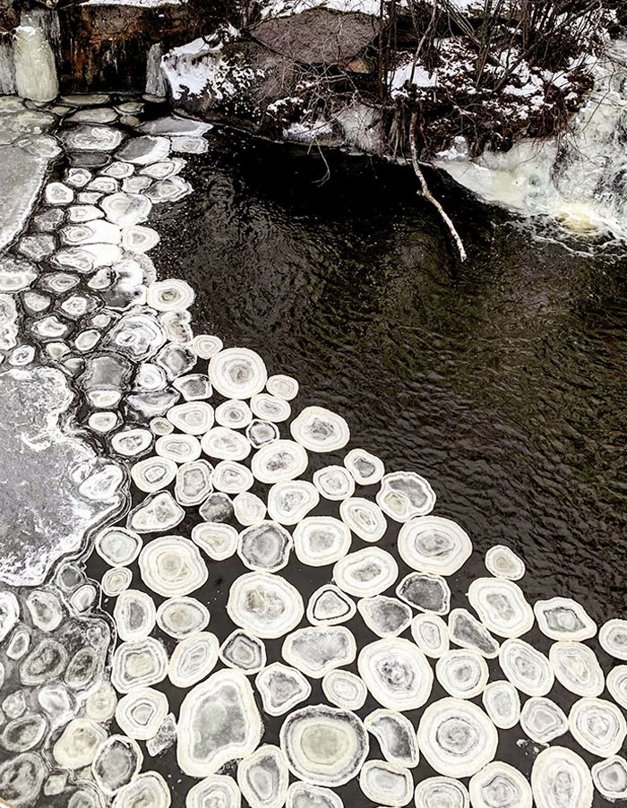 Floating Natural Ice Rings In My Hometown
