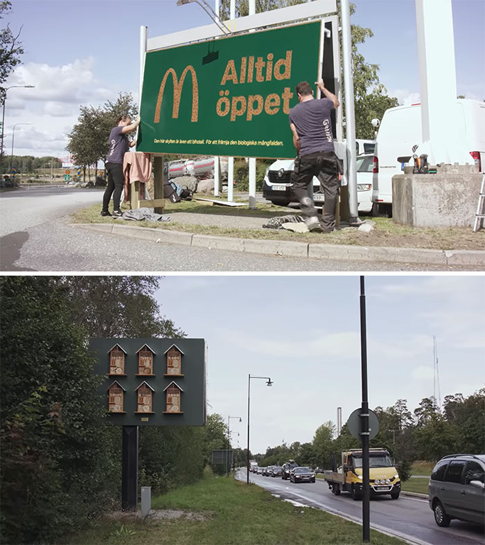 These McDonald's Billboards Double As Bee Hotels To Support Biodiversity
