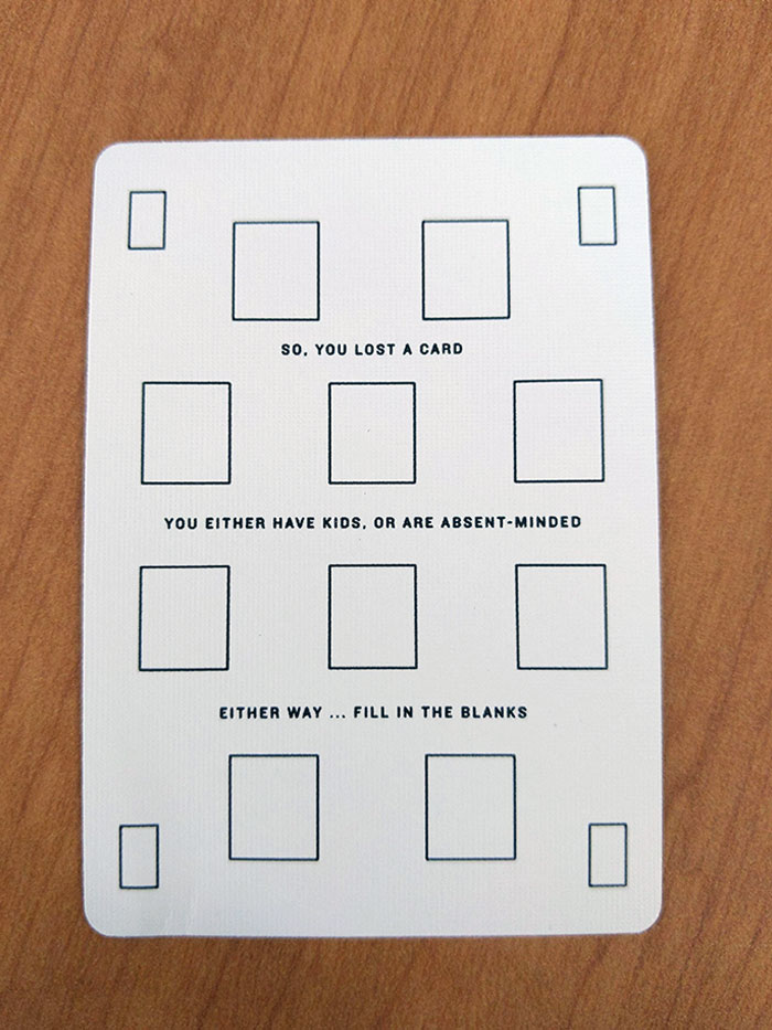 This Deck Of Cards Has A Blank For A Replacement If A Card Is Lost