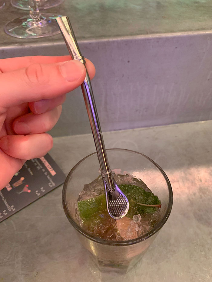 My Mojito’s Straw That Stops The Mint