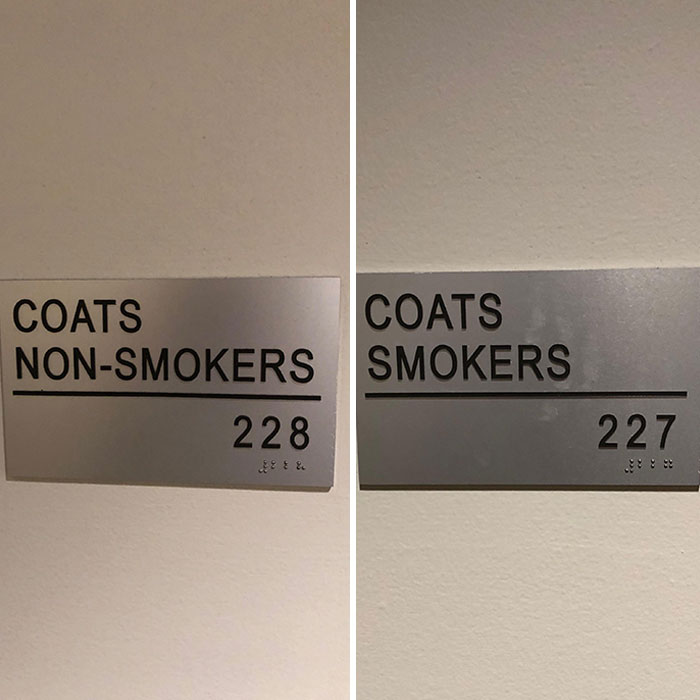 My Work Has A Special Coat Closet For Smokers