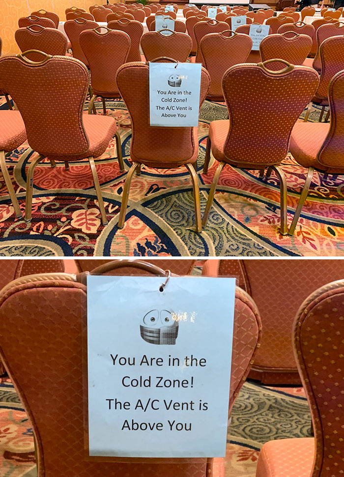 Conference I’m Attending Warns You Which Seats Will Get Drafts From The Air Conditioning