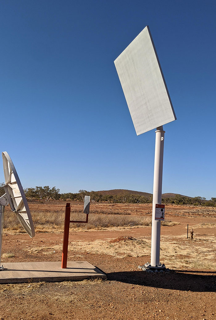 Rest Stop In Outback Australia With A Holder For Your Phone To Help It Get Better Signal