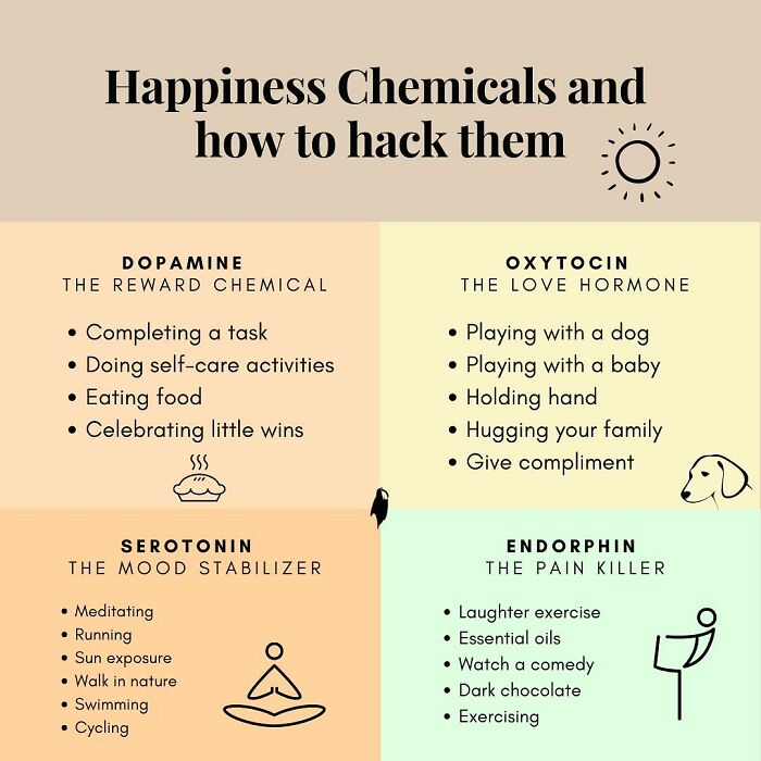Here's A Guide On 4 Happiness Chemicals And How To Activate Them