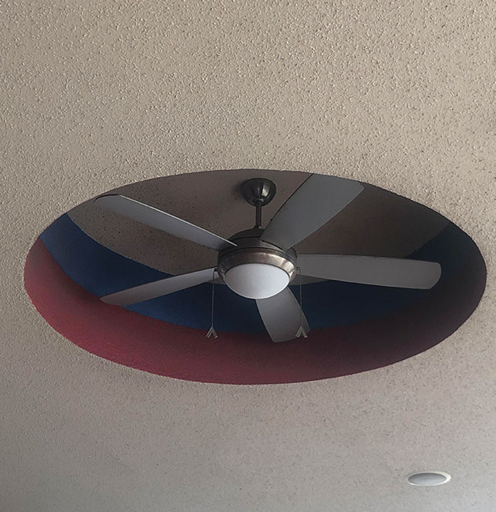 The Raised Cutout Of This Ceiling Doesn’t Allow The Fan To Suck In Any Air