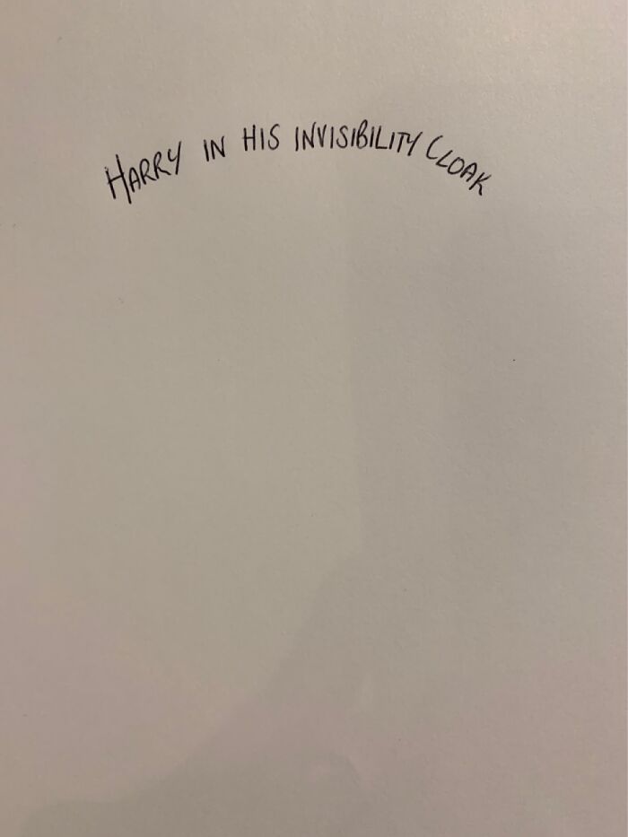 My Drawing Of Harry In His Invisibility Cloak.