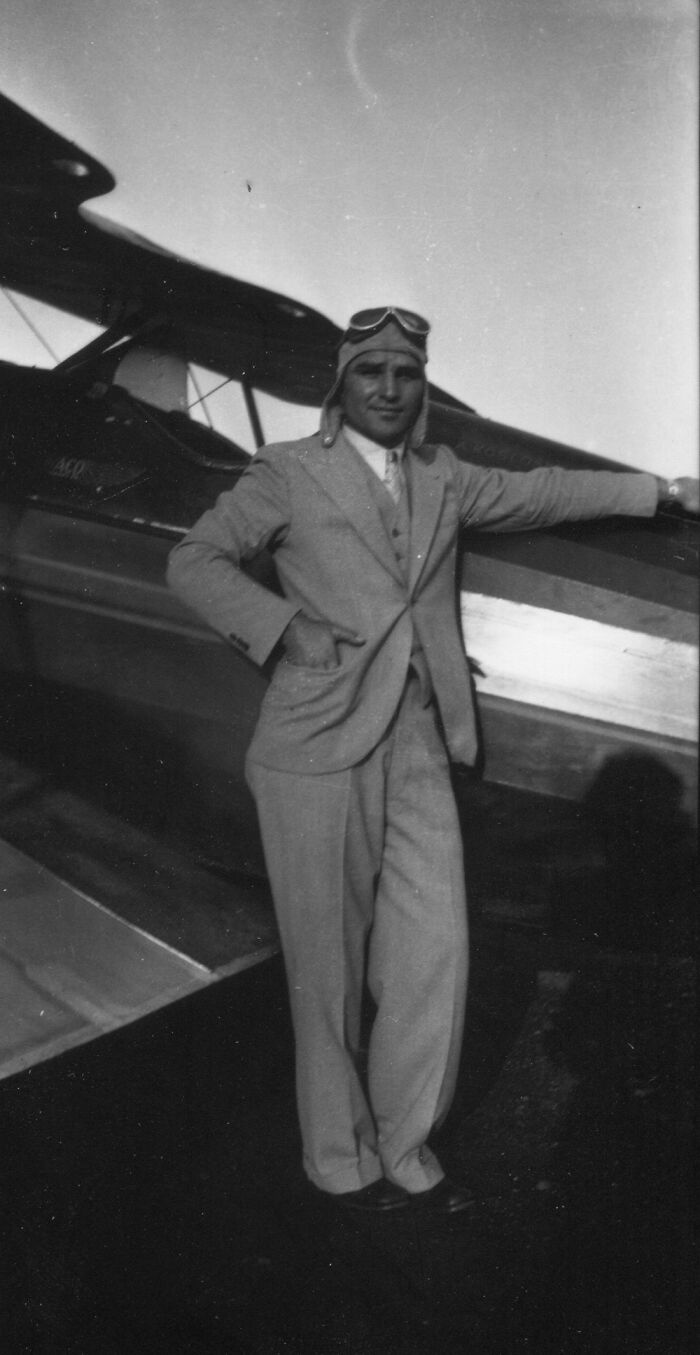 My Grandfather Loved Flying. This Is Him In The 1930s In Ne Pennsylvania.