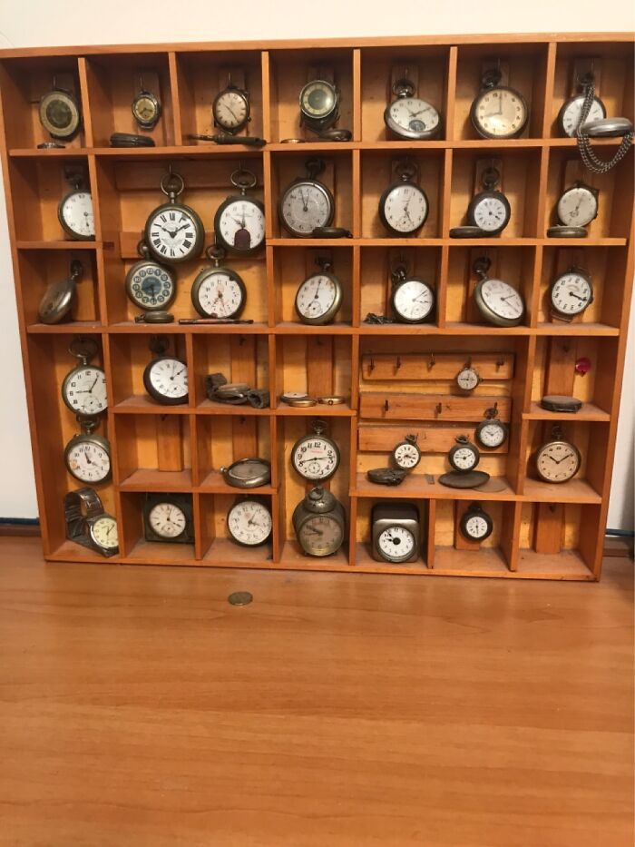 Collection Of Broken Watches Belonging To Train Conductors In Italy.