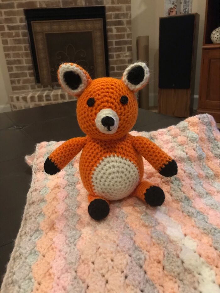 Baby Blanket For A Newborn, Mr Fox For Her Older Sister