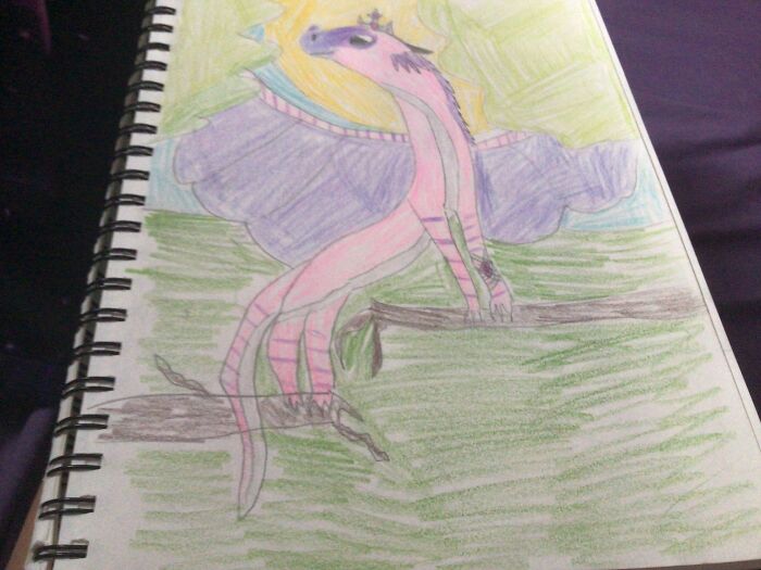 I Did Try ( It’s Wings Of Fire Inspired It’s My Rainwing Oc Wisteria)