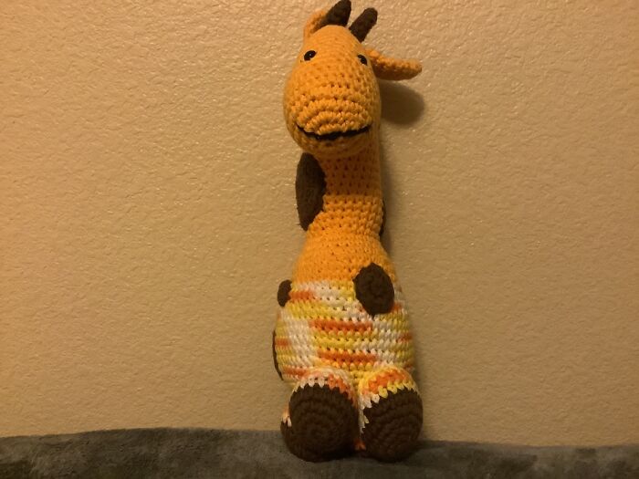 Giraffey. My Grandma Knitted It For Me When I Was Around The Age Of 3 And It’s Still In Great.
