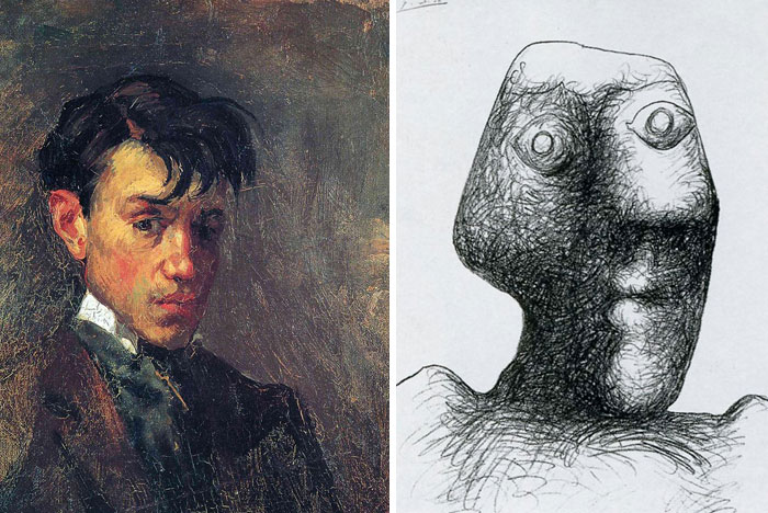 The First (1896) And Last (1972) Self-Portraits Of Pablo Picasso