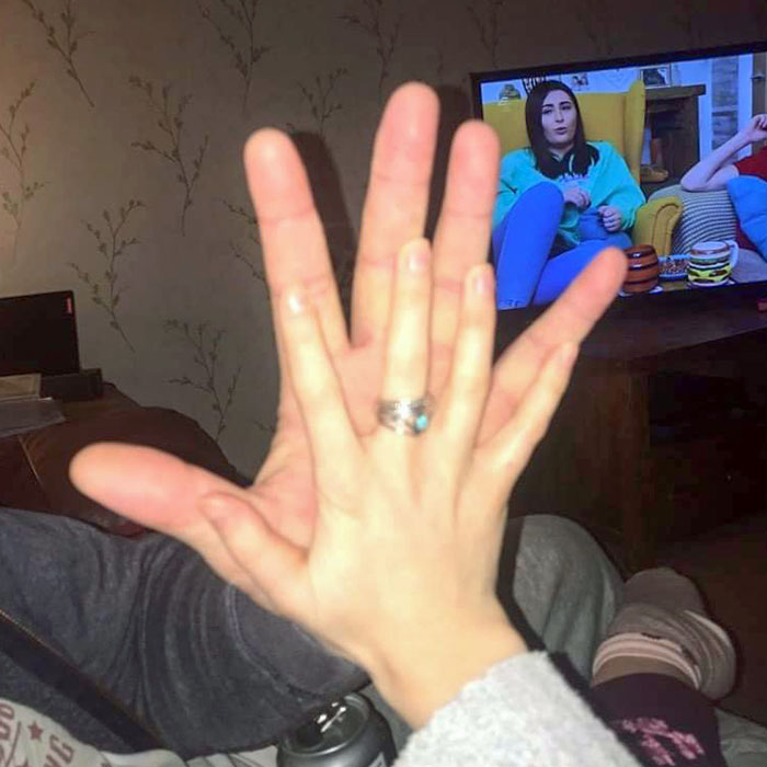 Size Difference Between My Hand And The Wife's