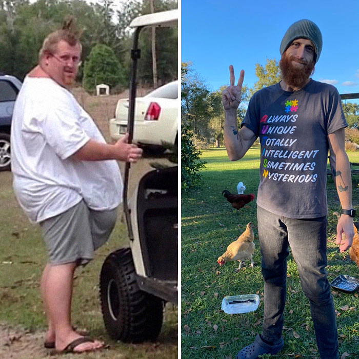 Dos doctores diferentes me dijeron que no llegaría a los 40 años. Pesaba 226 kg en ese momento. Hoy cumplo 40. Durante ese tiempo he perdido 158 kg