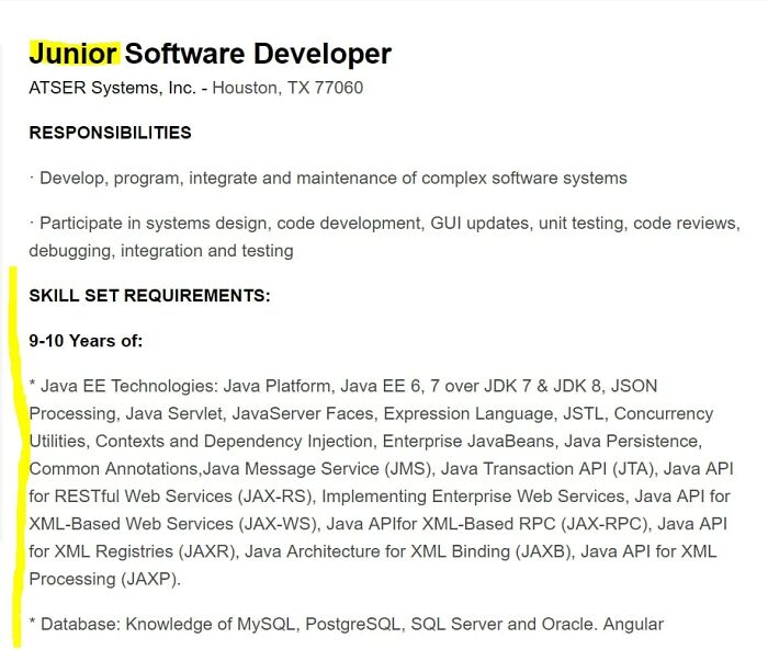 Junior Senior Software Developer Wanted