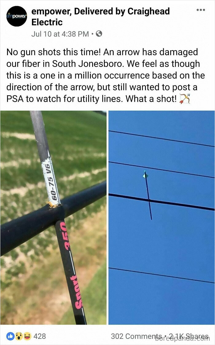Arrow In A Power Cable