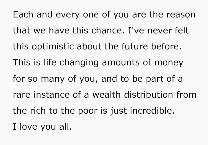 Person Who Ate Only Beans And Rice After The ’08 Collapse Pens A Powerful Open Letter To Billionaire Jerks Running Hedge Funds, Explains Why They Won’t Sell