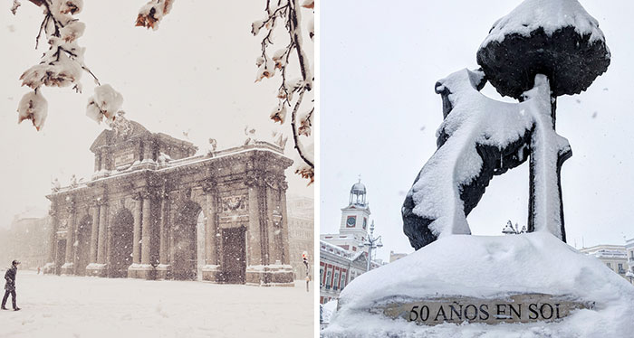 The Largest Snowfall In Half A Century Hit Madrid This Weekend And I Captured This Historic Event (35 Pics)