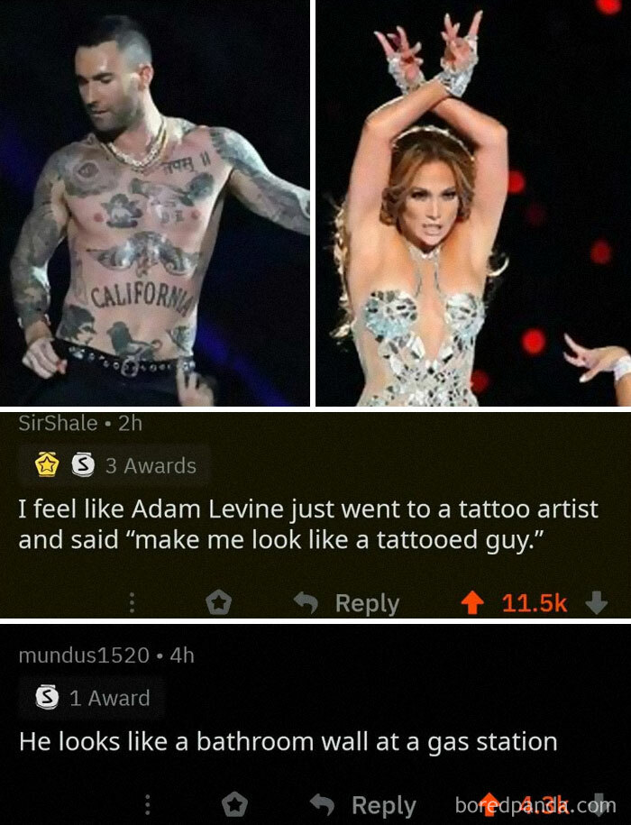 On Adam Levine's Tattoos