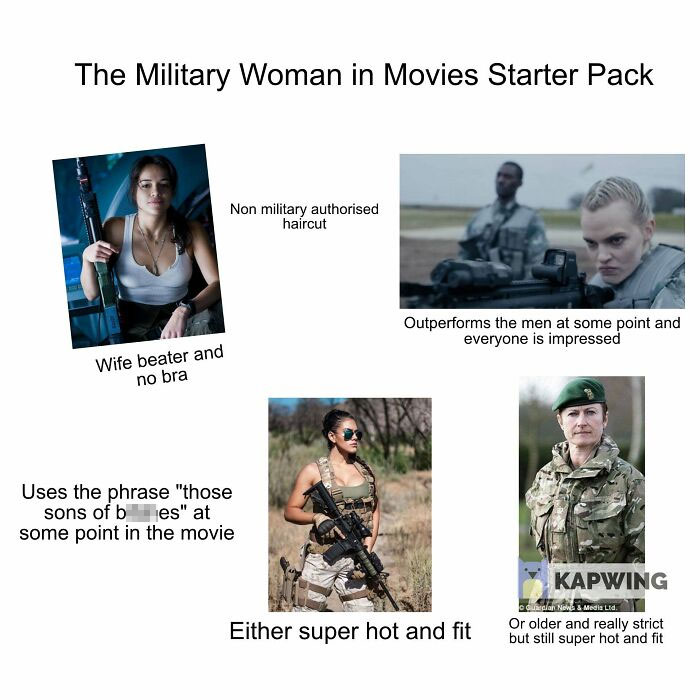 The Military Woman In Movies Starter Pack