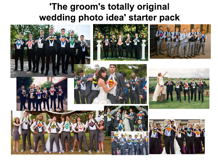 'the Groom's Totally Original Wedding Photo Idea' Starter Pack