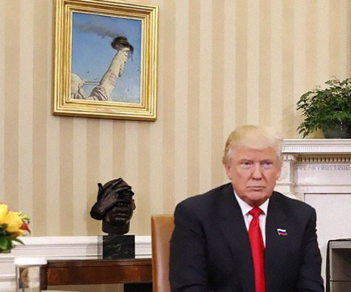 "Reacciones peculiares" de las obras de arte de La Casa Blanca (9 imágenes)