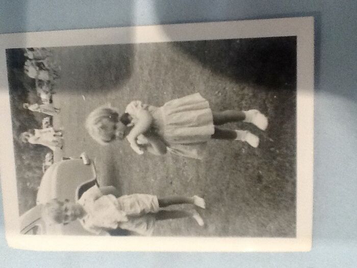 At My Dad’s Work Picnic. Circa 1958. Just Won The Doll I’m Hugging.