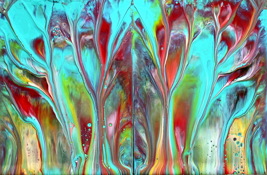 Double Dip With Puddles ~ Simple Acrylic Pouring Technique ~ Fluid Art Double Dip With Puddles ~ Simple Acrylic Pouring Technique ~ Fluid Art