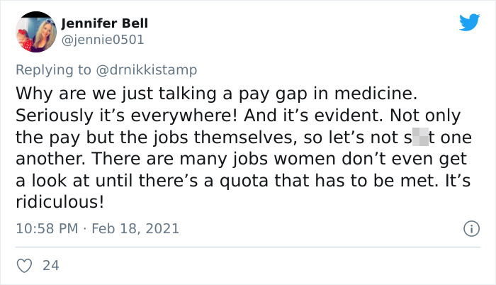 Male Colleagues Tell A Female Heart Surgeon That The "Gender Pay Gap" Is Not Real, She Exposes The Reality