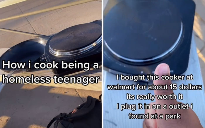Homeless Teen Goes Viral With 19M Views After Showing How He Prepares His Food